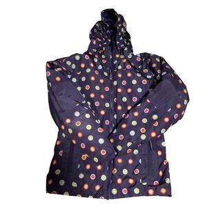 Purple Polka Dot Hooded Lightweight Water Resistant Spring jacket‎ Size 6-7